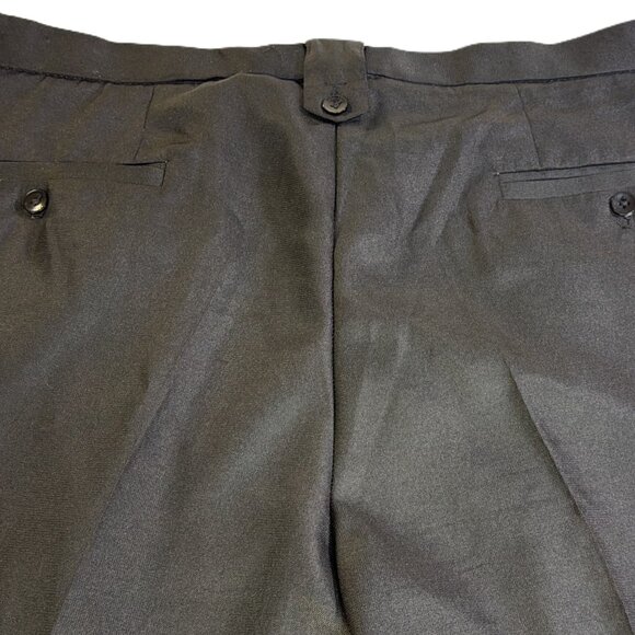 Michael Irvin #88- 44 x 34 Shinny Black 100% Polyester Pleated Men's Dress Pants - Picture 10 of 11